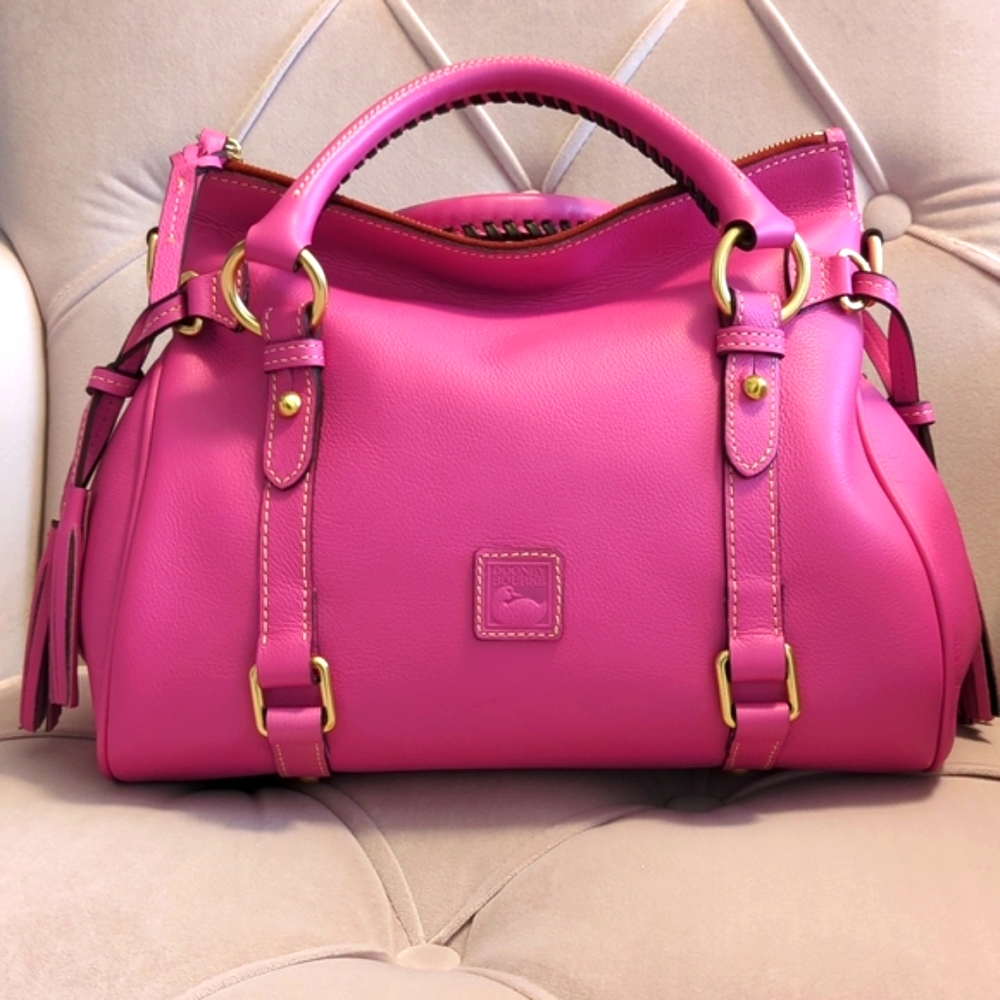 Dooney & Bourke Fuschia Raleigh Satchel NWT